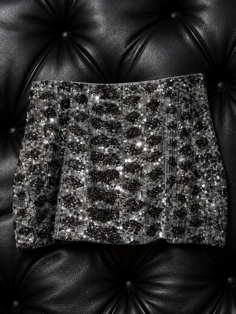 Glam Baddie Express sequin mini skirt Early 2000s Vintage Party Skirt